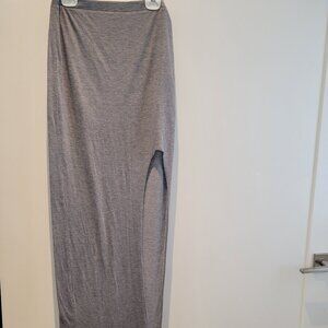 HELMUT LANG Asymmetrical Side Cut Out  Maxi Skirt